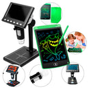 Kit Microscópio Digital com Tela + Lousa Mágica