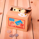 Cofrinho Gatinho que Puxa Moeda