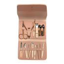 Kit Manicure 16 Peças Bolsa Dobrável [Rosa]