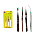 Kit 4 Pinças Anti Estática para Eletrônica Artesanato Solda