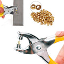 Alicate para Colocar Ilhós Manual [100 Ilhoses Dourado]