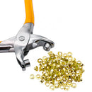 Alicate para Colocar Ilhós Manual [100 Ilhoses Dourado]